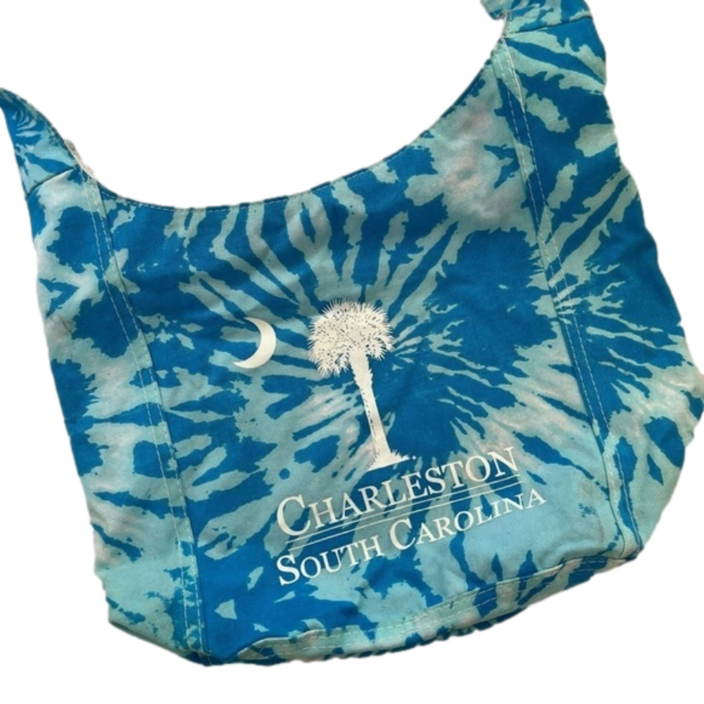 CHARLESTON South Carolina Bag Blue Tie Dye Souvenir